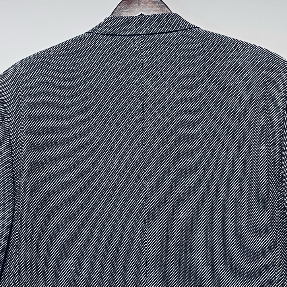Vtg TRUSSINI Linea Nuova Wool Sport Coat Men 43R Blazer Navy Blue Birdseye Italy - Picture 12 of 16